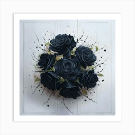 A Stunning Watercolor Painting Of Vibrant Black (2) (1) Art Print