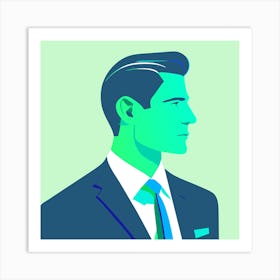 Portrait Of A Modern American Businessman Art Print