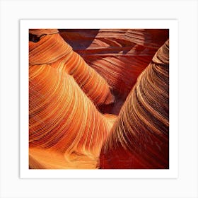 Firefly Fluid Curves Of Erosion In Sandstone Canyon 26292 Art Print