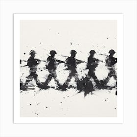 Soldiers Marching Art Print