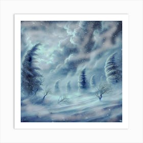 Snowy Forest 1 Art Print