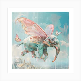 Fairy Elephant Art Print