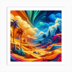 Psychedelic Landscape Art Print