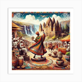 Egyptian Village Art Print