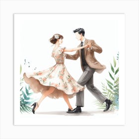 Swing dance 2 Art Print