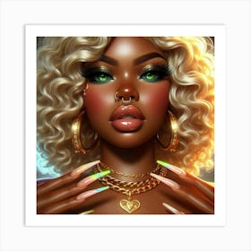 Sexy Black Woman 7 Art Print