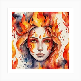 Fire Goddess Art Print