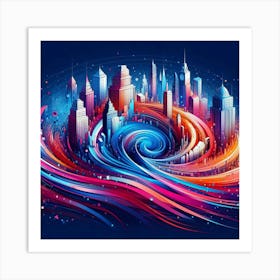 Abstract Cityscape Art Print