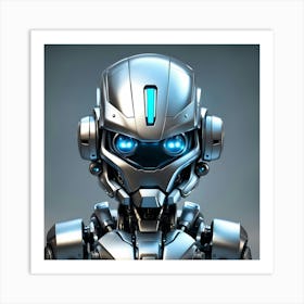 Cute metalic chibi robot  Art Print