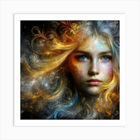 Psychedelic Girl Art Print