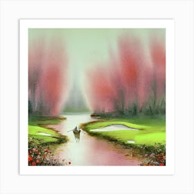 Couple on the Canal 2 Art Print