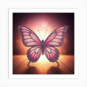 Pink Butterfly Art Print