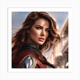 Brunette Mercenary Art Print