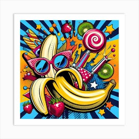 Pop Banana 1 Art Print