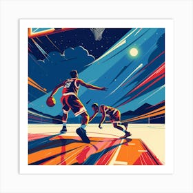 Basketball Game 3 Art Print