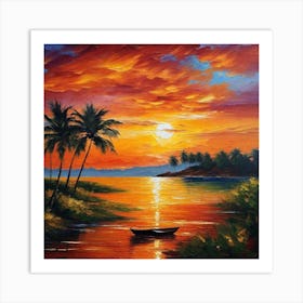 Sunset Painting 10 Art Print