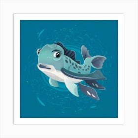 Cartoon Fish Art Print