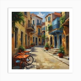 Street in Greece Art Print