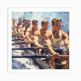 Rowing Men 1 Art Print