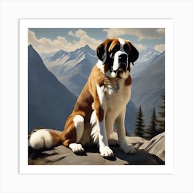 St Bernard 7 Art Print