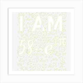 59th Birthday 59 Years Old Math Geek Euler Identity Art Print