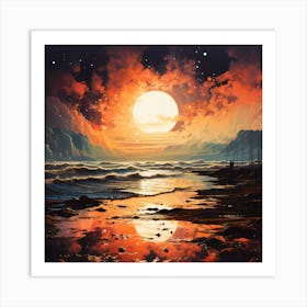 Red Sky Art Print