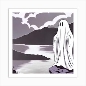 Ghost On A Rock Art Print