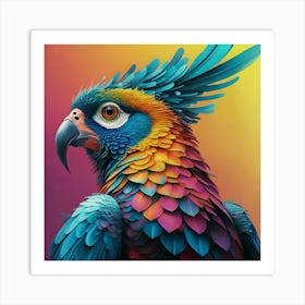 Colorful Parrot 12 Art Print