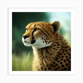 Cheetah Portrait Art Print