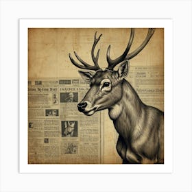 Deer Print Art Print