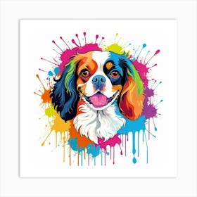 Graffiti King Charles Cavalier 2 Art Print