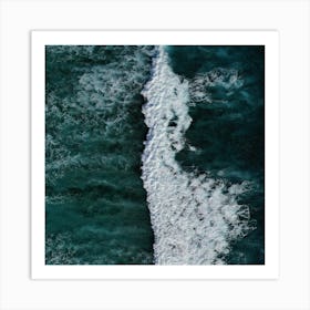 The Radiant Blue Of The Ocean Waves Square Art Print