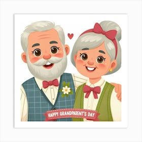 Happy Grandparents Day 2 Art Print