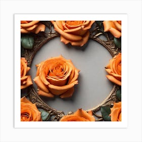 Orange Roses 12 Art Print