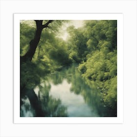 River In The Forest Art Print