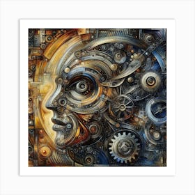 Mechanical Head Art Print