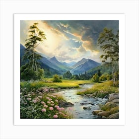 Mountain Stream 3 Art Print