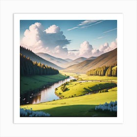 Landscape Painting Art Print