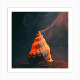 Sea Shell With Smoke Art Print