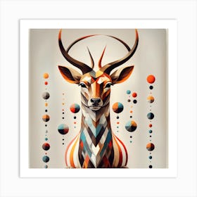 Abstract Deer Art Print