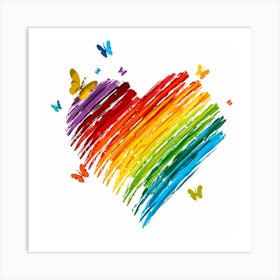 Rainbow Heart Art Print