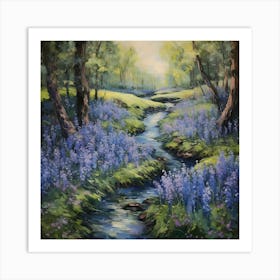 Fiber Impressionism: Monet's Knitted Garden Art Print