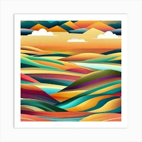 Abstract Landscape Painting 1 Art Print