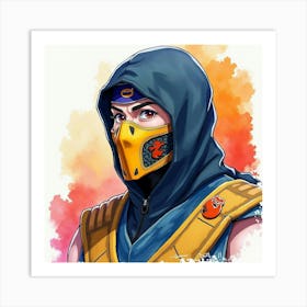 Mortal Kombat Ninja Fighter Concept Art (50) Art Print