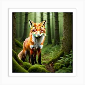 Fox In The Forest 7 Art Print