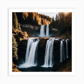 Waterfall - Waterfall Stock Videos & Royalty-Free Footage Art Print