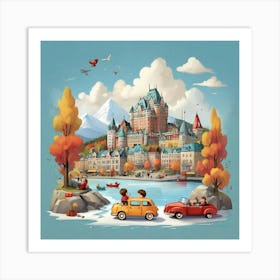 Autumn In Quebec art Art Print