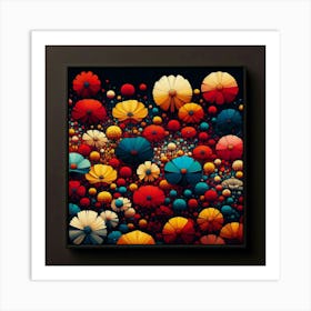 Umbrellas In The Sky Art Print