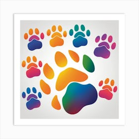 Paw Prints Art Print