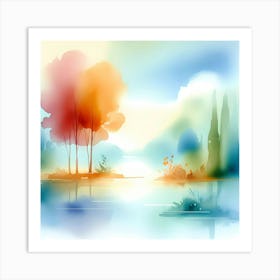 Watercolor Landscape 20 Art Print